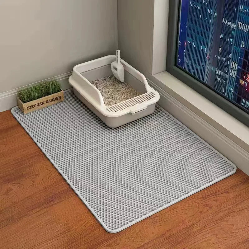 Pawfectly Waterproof Double-Layer Litter Mat for Cats & Dogs 🐾✨
