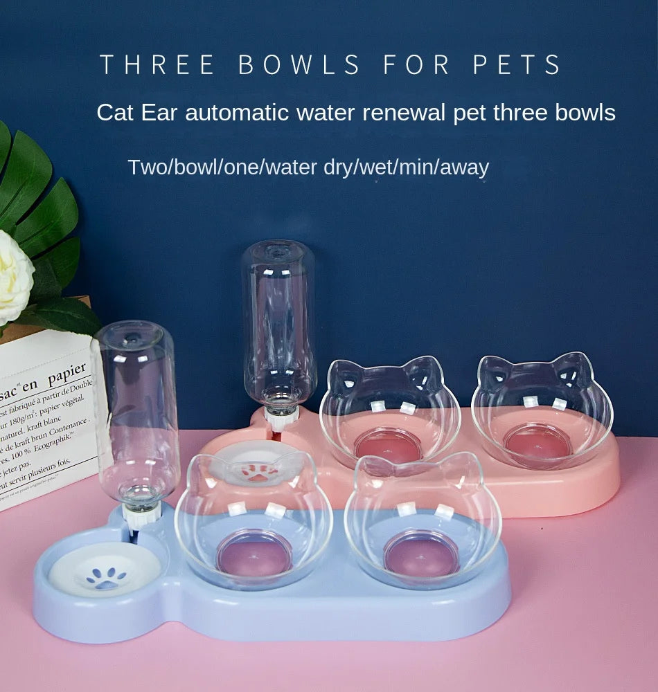 Pawfectly Elevated Double Feeding Bowls for Cats & Dogs 🐾🍽️