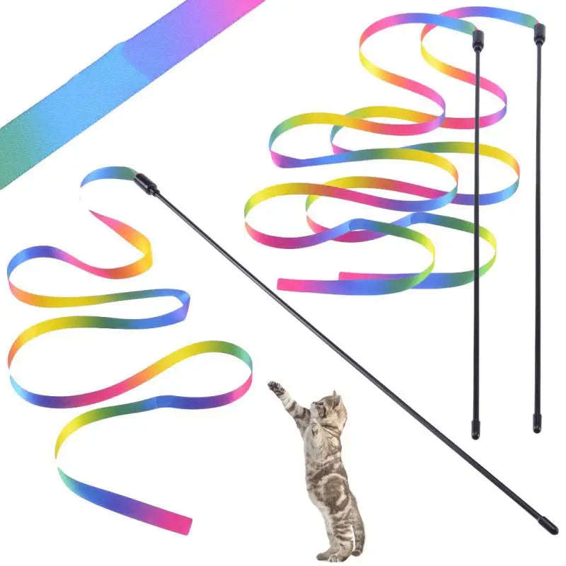 Pawfectly Rainbow Strip Teaser Wand for Cats & Dogs ๐พ๐