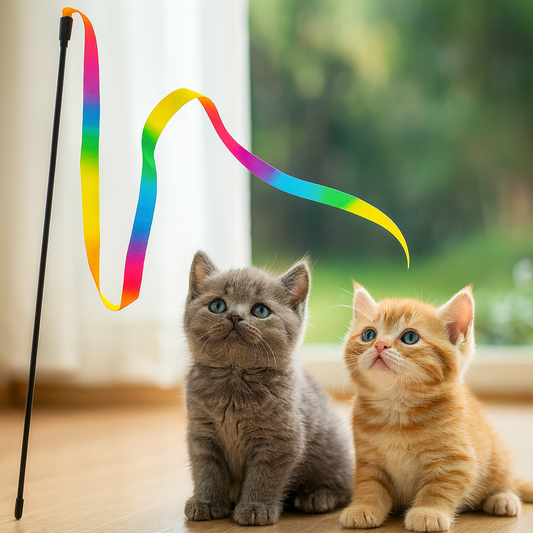 Pawfectly Rainbow Strip Teaser Wand for Cats & Dogs 🐾🌈