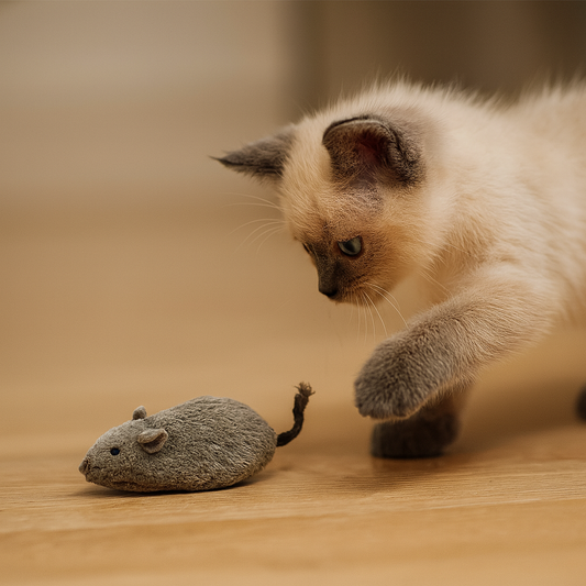 Pawfectly Lifelike Plush Running Mouse Toy for Cats & Dogs 🐾🐭