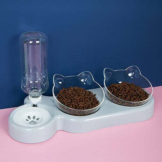 Pawfectly Elevated Double Feeding Bowls for Cats & Dogs 🐾🍽️