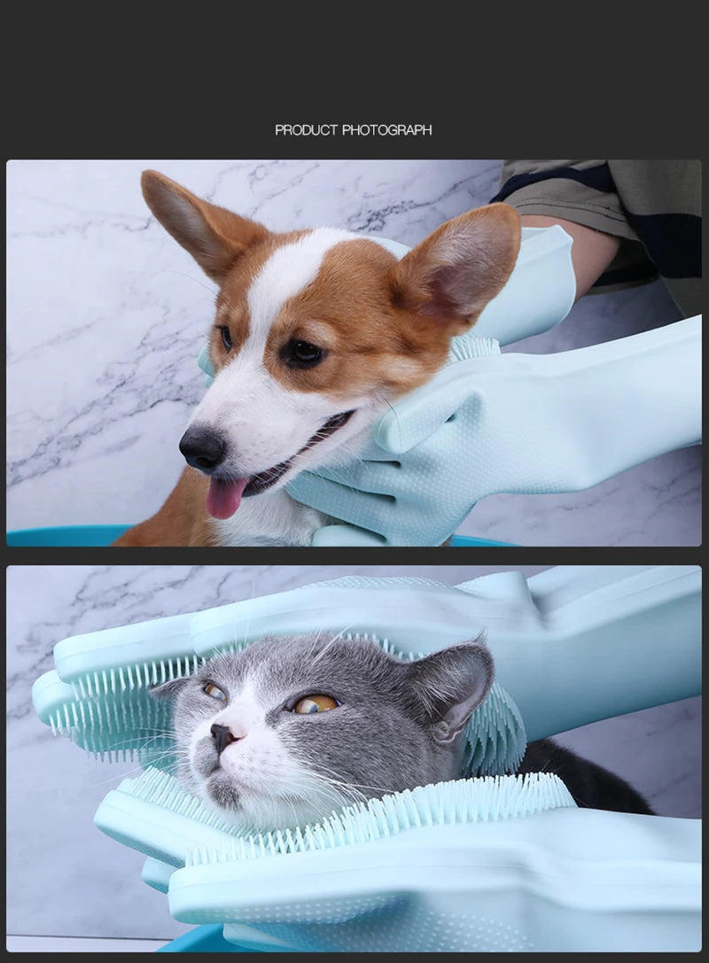 Pawfectly Super-Soft Silicone Grooming Gloves for Cats & Dogs 🐾🧤