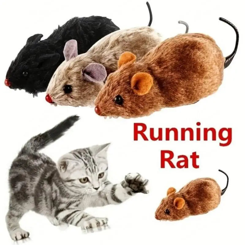Pawfectly Lifelike Plush Running Mouse Toy for Cats & Dogs 🐾🐭