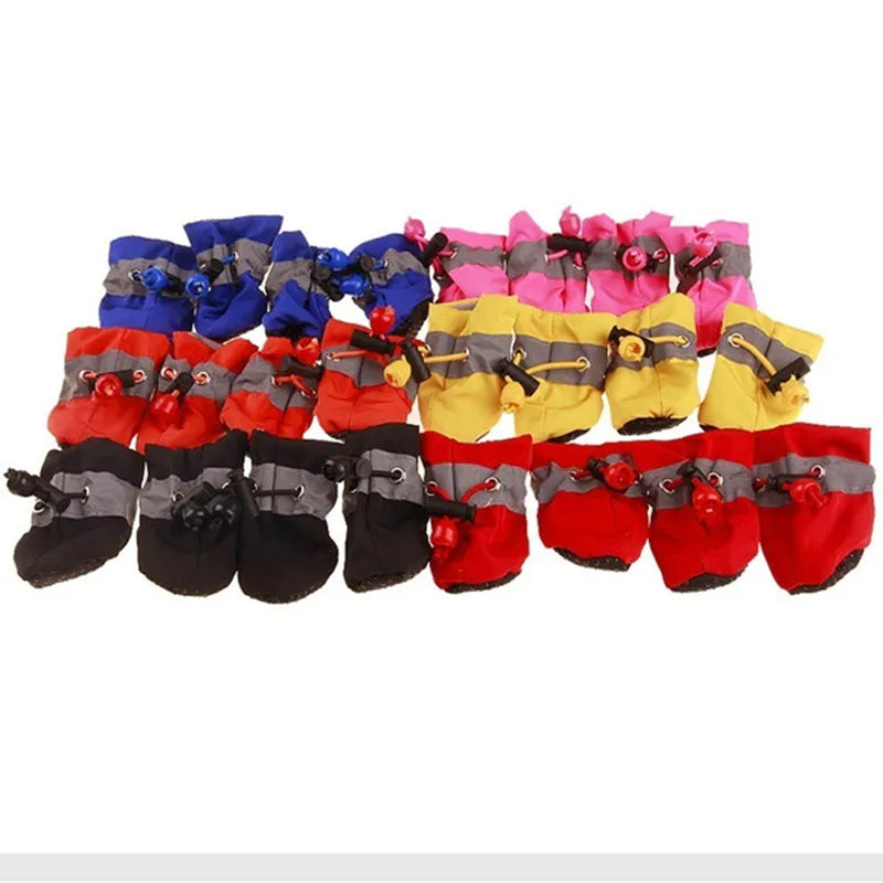 Pawfectly Waterproof Pet Boots — 4-Pack Anti-Slip Rain Shoes for Dogs & Cats 🐾☔