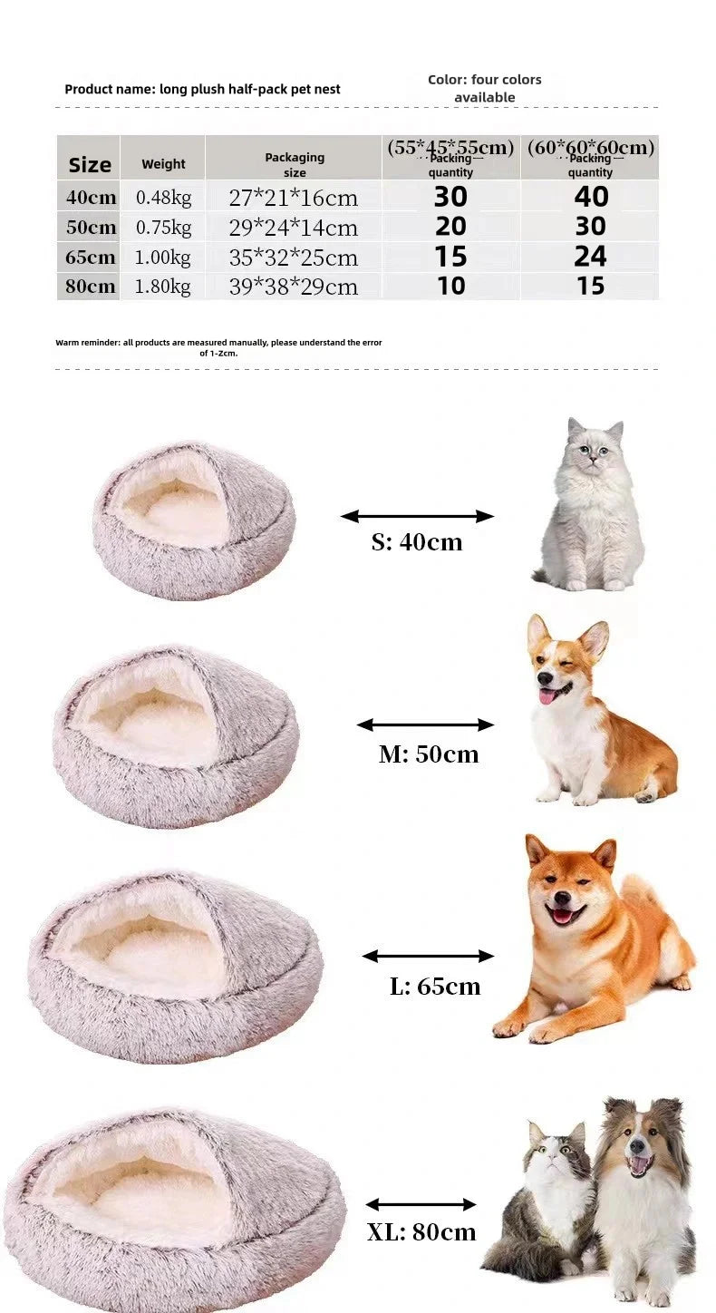 Pawfectly Autumn & Winter Plush Nest Bed 🐾❄️