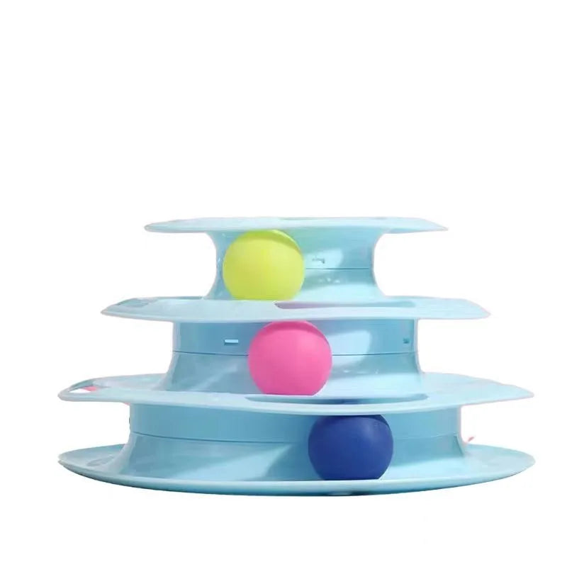 Pawfectly Three-Tier Ball Track Toy for Cats 🐾🔄
