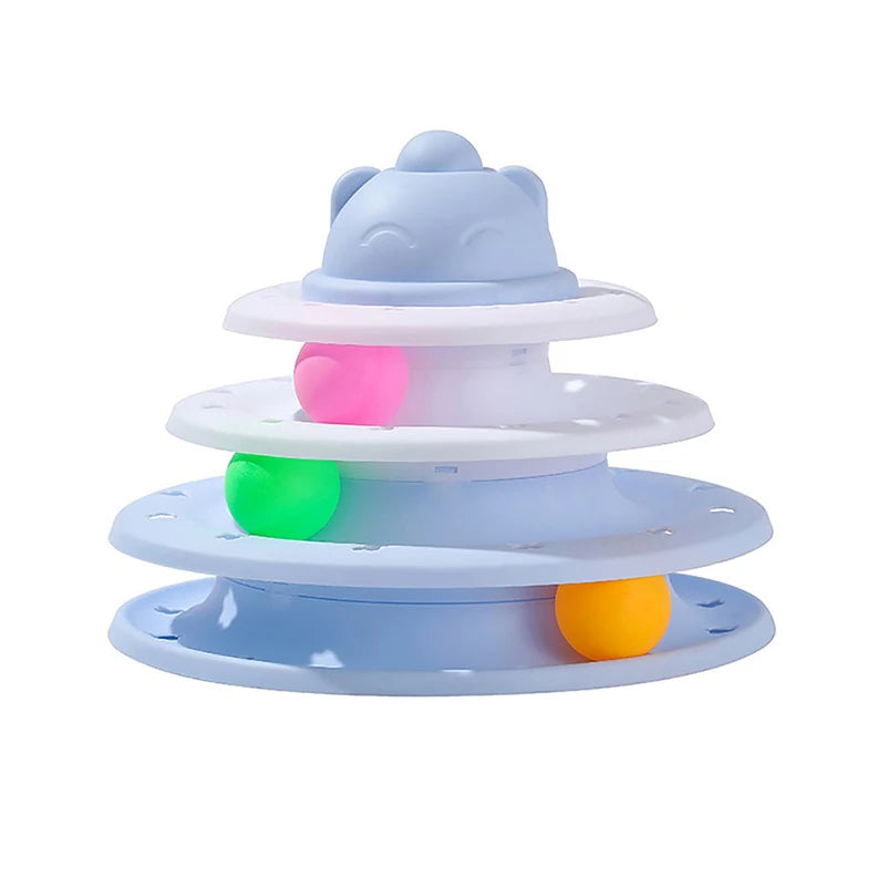 Pawfectly Three-Tier Ball Track Toy for Cats 🐾🔄