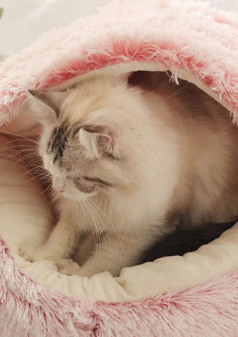 Pawfectly Autumn & Winter Plush Nest Bed 🐾❄️