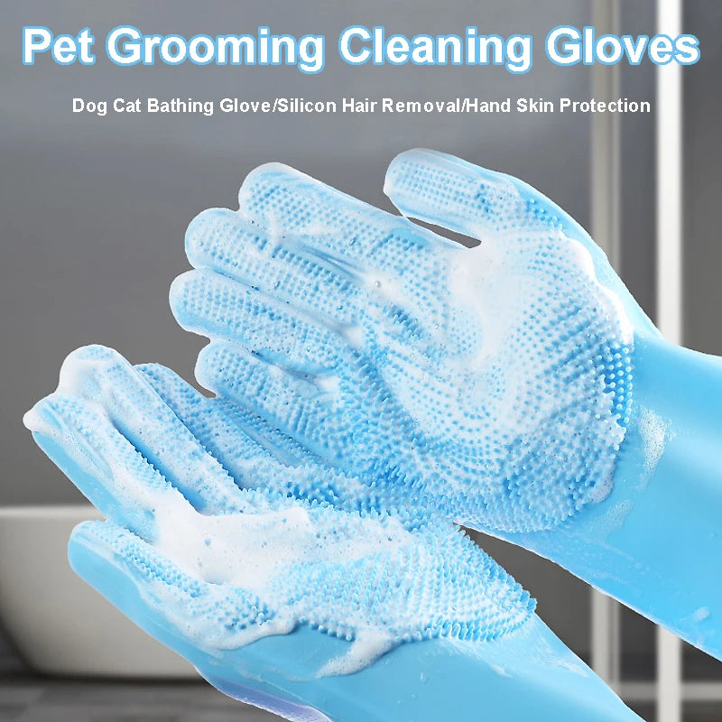 Pawfectly Super-Soft Silicone Grooming Gloves for Cats & Dogs 🐾🧤