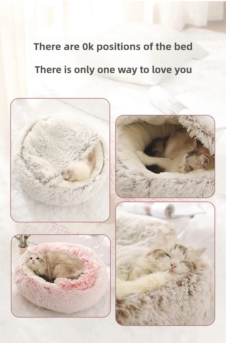 Pawfectly Autumn & Winter Plush Nest Bed 🐾❄️