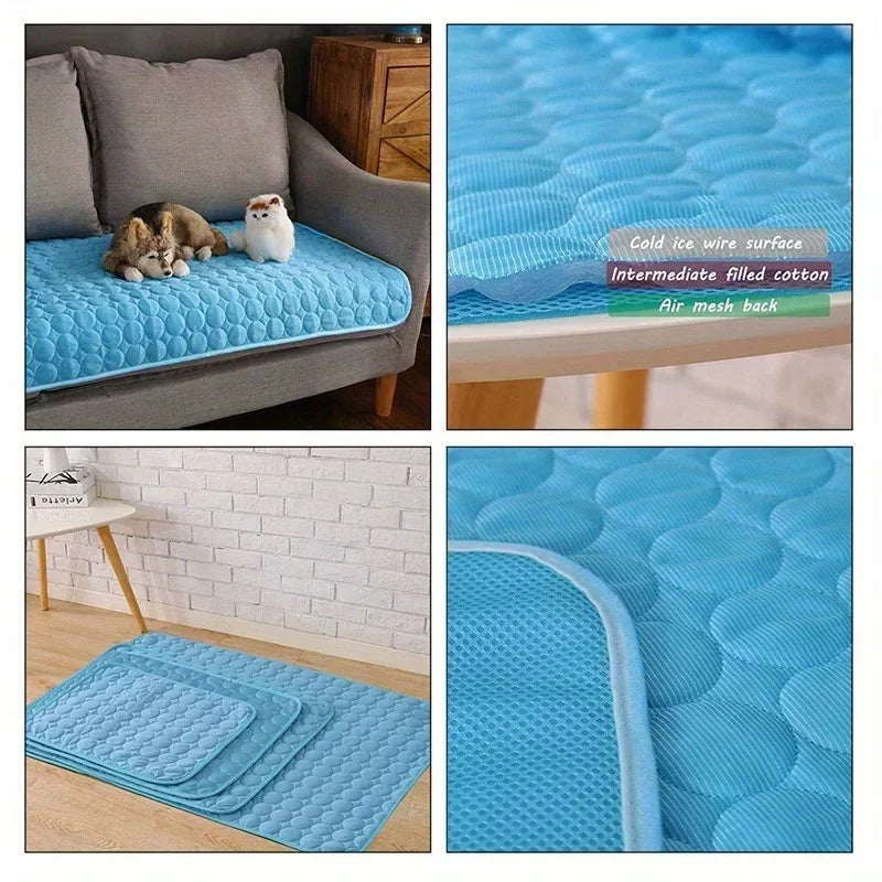 Pawfectly Ice-Silk Cooling Nest Mat for Cats & Dogs 🐾❄️