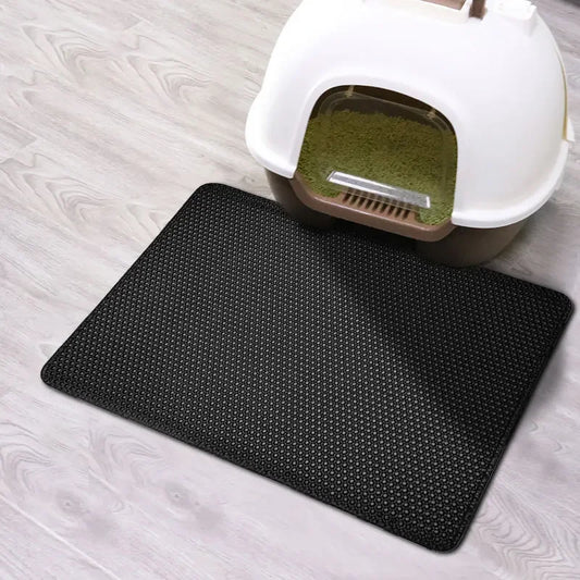 Pawfectly Double-Layer Waterproof Litter Mat with Bonus Non-Slip Pad Gift 🐾✨
