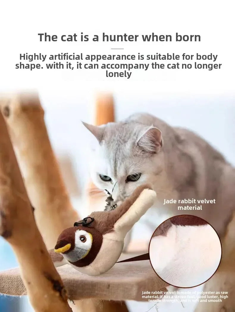 Pawfectly Electric Catnip Pat Bird Interactive Toy for Cats & Dogs 🐾🐦