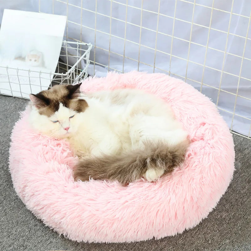 Pawfectly Super-Soft Plush Donut Bed for Cats & Small Dogs 🐾🛌