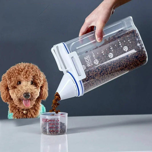 Pawfectly Moisture-Proof Pet Food Storage Pail with Measuring Cup 🐾🥣