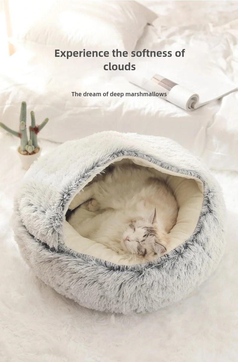 Pawfectly Autumn & Winter Plush Nest Bed 🐾❄️