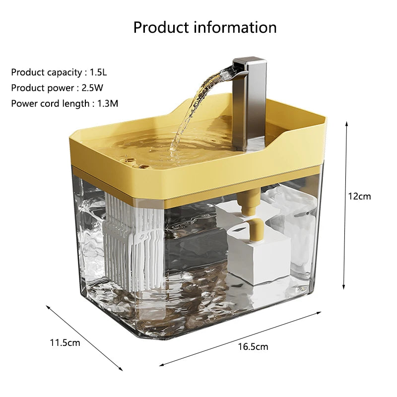Pawfectly Transparent Plug-In Automatic Water Dispenser — Circulating Hydration Elegance 🐾💧