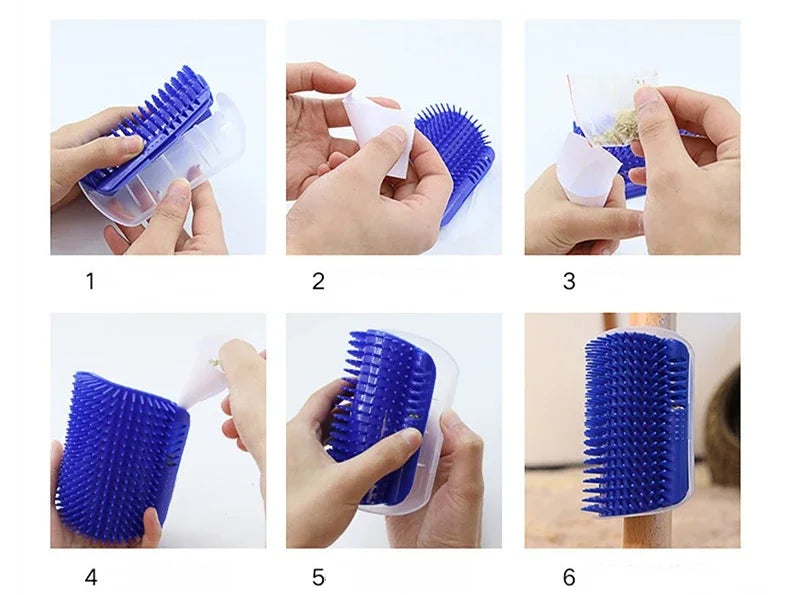 Pawfectly Wall Corner Self-Groomer with Catnip for Cats 🐾🛁
