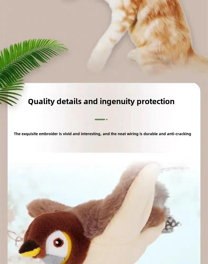 Pawfectly Electric Catnip Pat Bird Interactive Toy for Cats & Dogs 🐾🐦