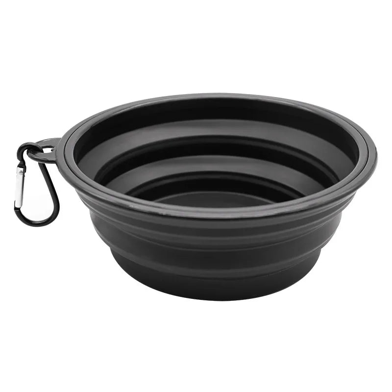 Pawfectly Foldable Silicone Travel Bowl with Carabiner – 2-in-1 Food & Water Dispenser 🐾🍽️