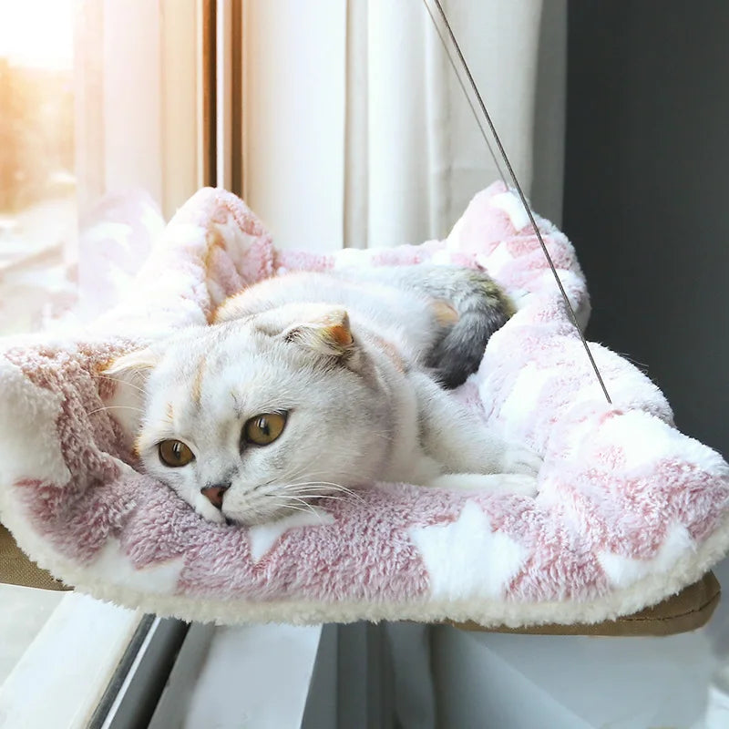 Pawfectly Aerial Cat Hammock — Sunny Window Nest for Cats & Kittens 🐾☀️