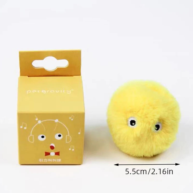 Pawfectly Interactive Catnip Squeaky Plush Ball Toy 🐾🔔