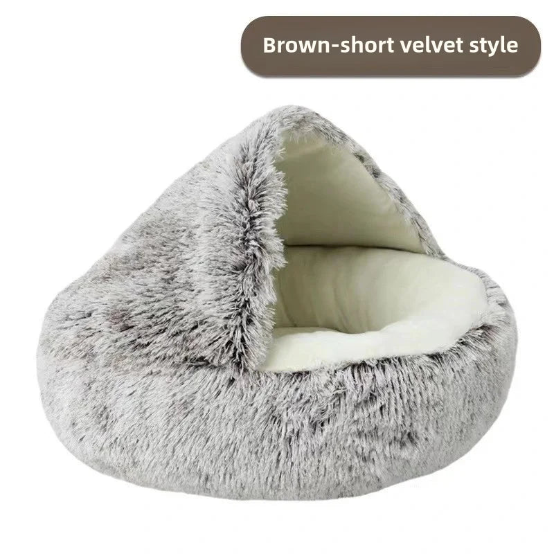 Pawfectly Autumn & Winter Plush Nest Bed 🐾❄️