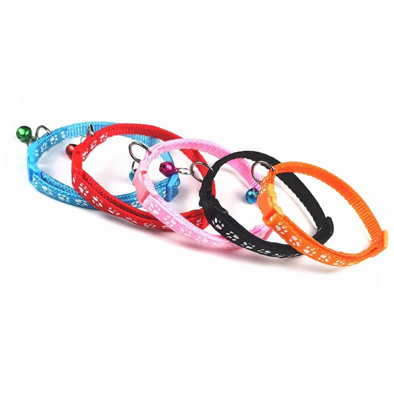 Pawfectly “Jingle &amp; Paws” Cat & Dog Collar with Bell – Multi-Colour Rope Design 🐾🔔