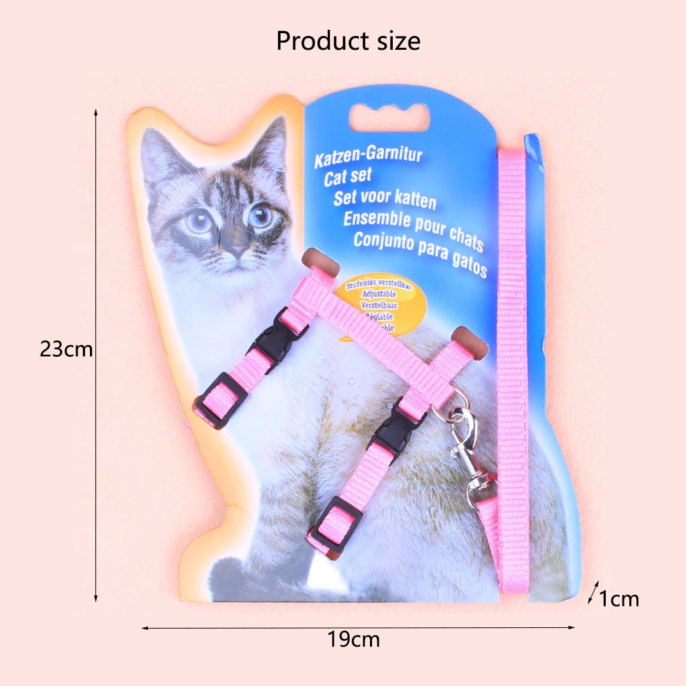 Pawfectly I-Shaped Adjustable Harness Leash for Small Pets 🐾🔒