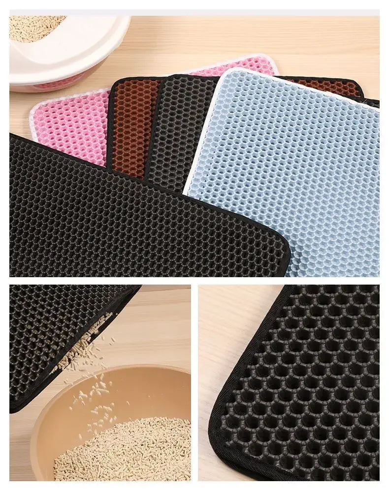 Pawfectly Double-Layer Waterproof Litter Mat with Bonus Non-Slip Pad Gift 🐾✨
