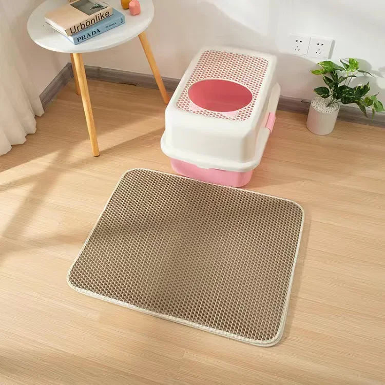 Pawfectly Double-Layer Waterproof Litter Mat with Bonus Non-Slip Pad Gift 🐾✨