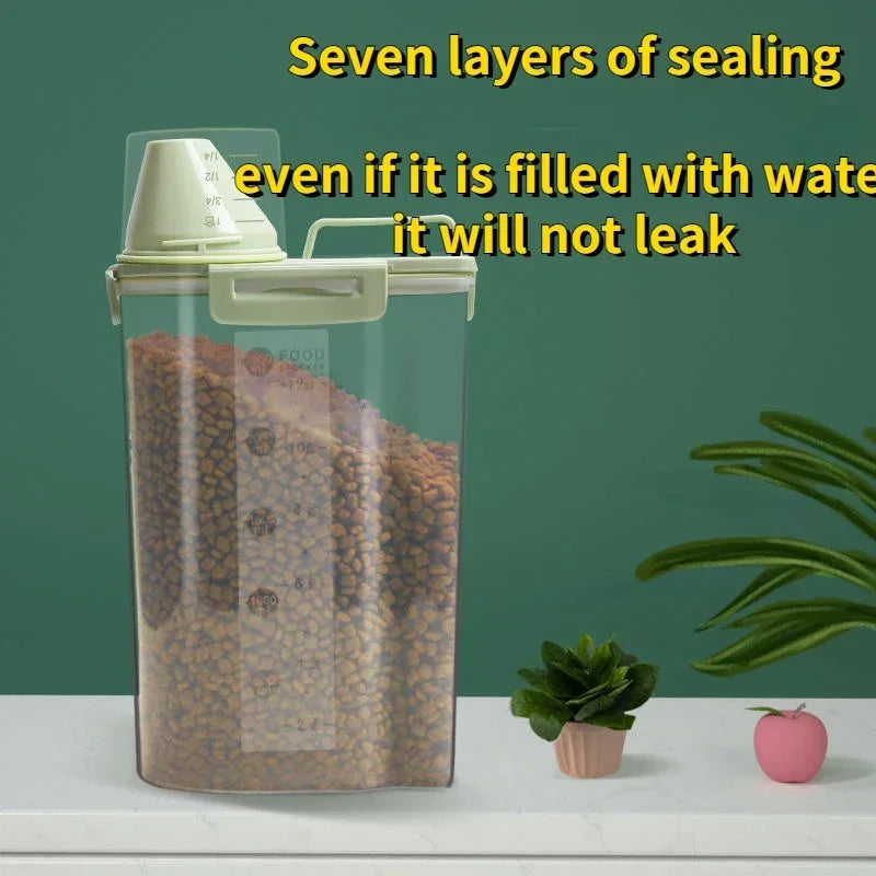 Pawfectly Moisture-Proof Pet Food Storage Pail with Measuring Cup 🐾🥣