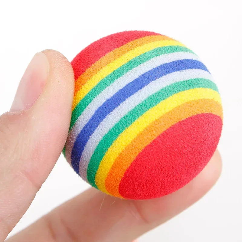 Pawfectly Rainbow Interactives – 10 PCS Play & Chew Training Balls for Cats & Dogs 🐾🌈