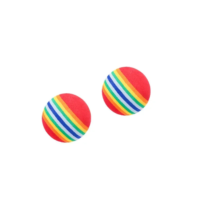Pawfectly Rainbow Interactives – 10 PCS Play & Chew Training Balls for Cats & Dogs 🐾🌈