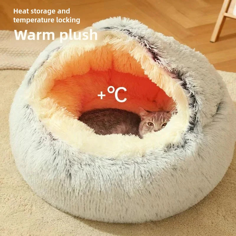Pawfectly Autumn & Winter Plush Nest Bed 🐾❄️