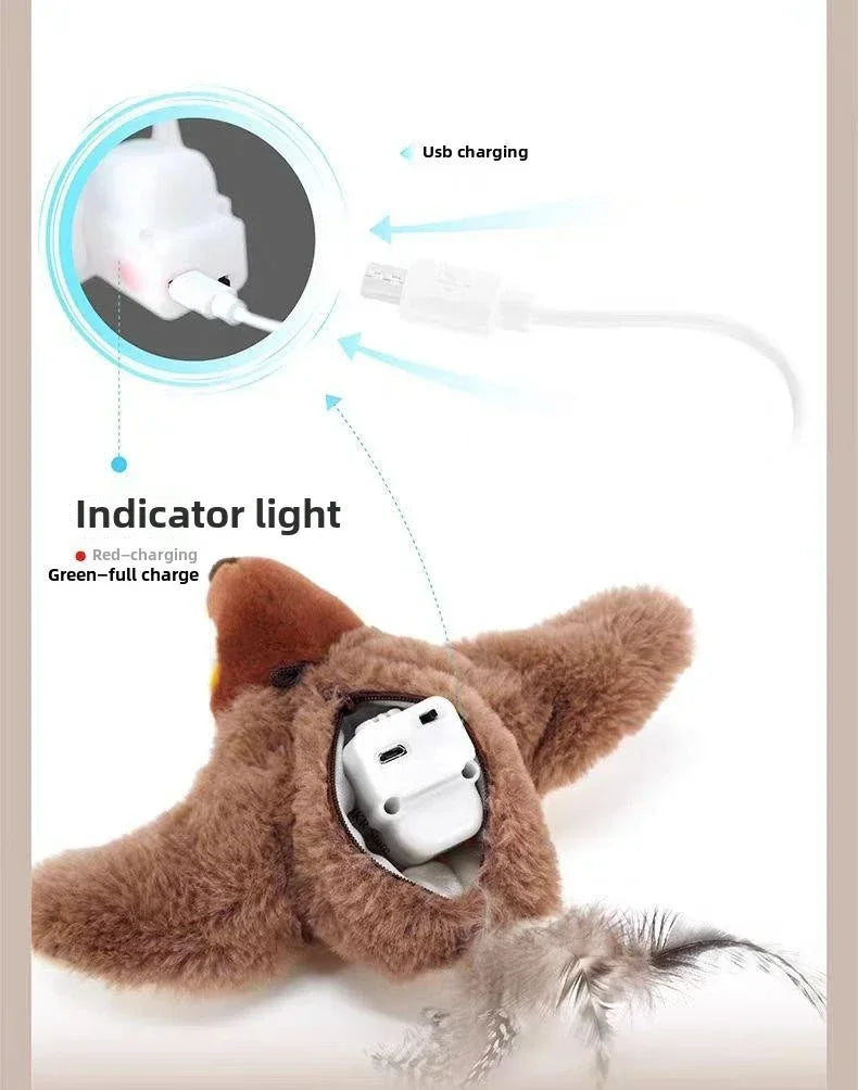 Pawfectly Electric Catnip Pat Bird Interactive Toy for Cats & Dogs 🐾🐦