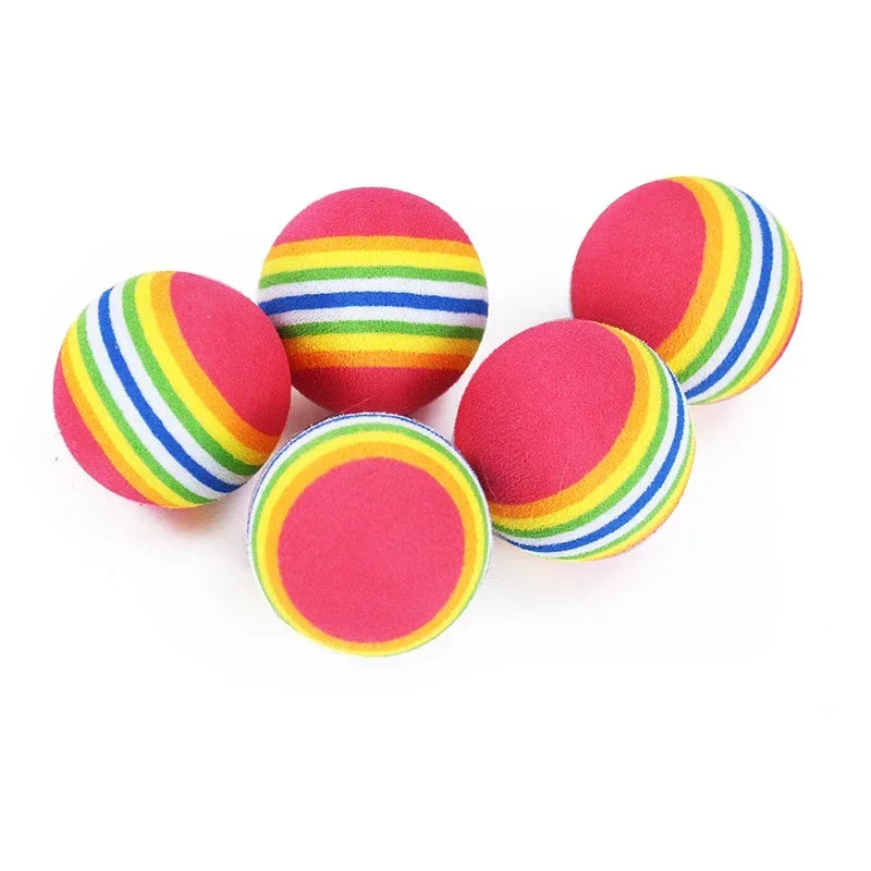 Pawfectly Rainbow Interactives – 10 PCS Play & Chew Training Balls for Cats & Dogs 🐾🌈