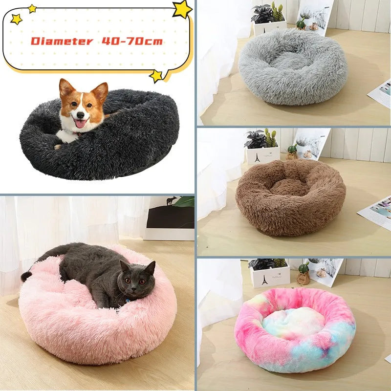 Pawfectly Super-Soft Plush Donut Bed for Cats & Small Dogs 🐾🛌