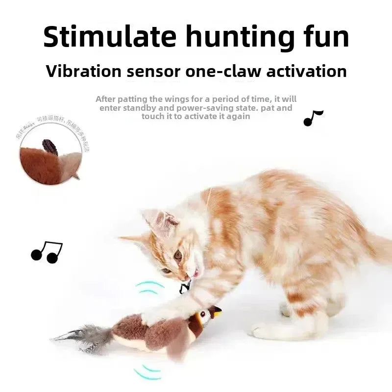 Pawfectly Electric Catnip Pat Bird Interactive Toy for Cats & Dogs 🐾🐦