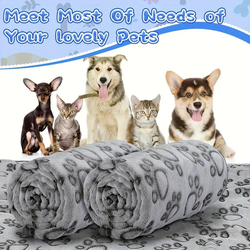 Pawfectly Super-Soft Cotton Pet Blanket with Cute Cartoon Print 🐾🛋️