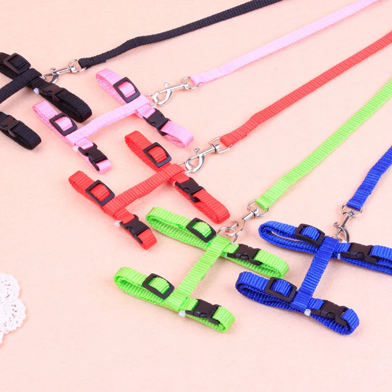 Pawfectly I-Shaped Adjustable Harness Leash for Small Pets 🐾🔒