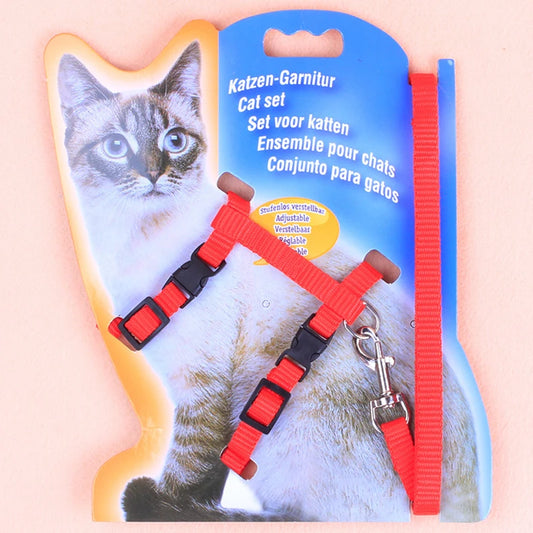 Pawfectly I-Shaped Adjustable Harness Leash for Small Pets 🐾🔒