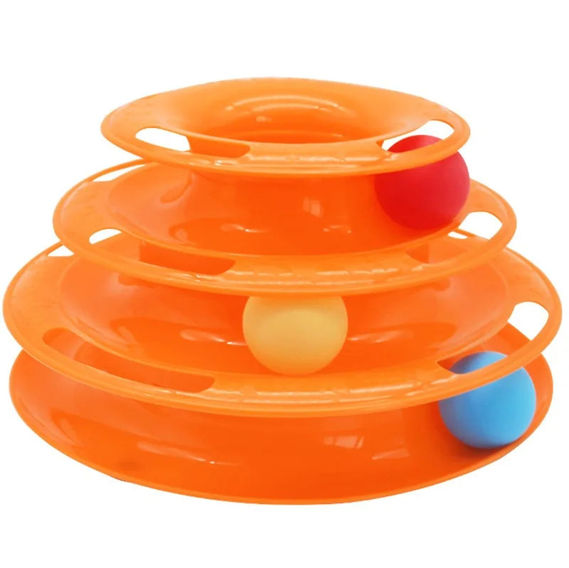 Pawfectly Three-Tier Ball Track Toy for Cats 🐾🔄