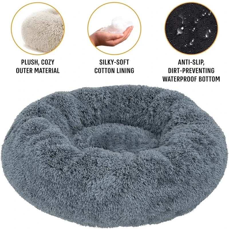 Pawfectly Super-Soft Plush Donut Bed for Cats & Small Dogs 🐾🛌