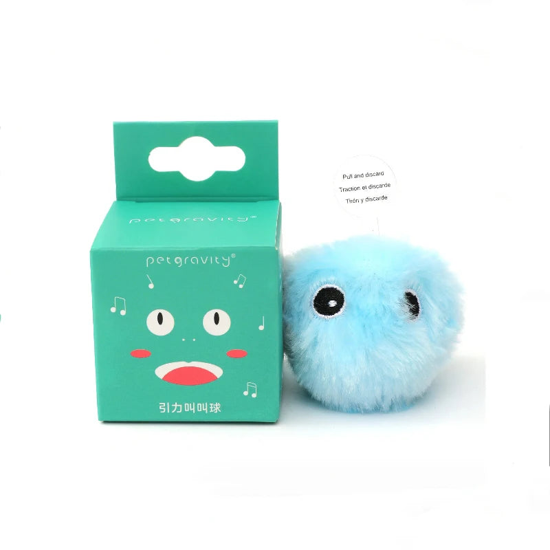 Pawfectly Interactive Catnip Squeaky Plush Ball Toy 🐾🔔