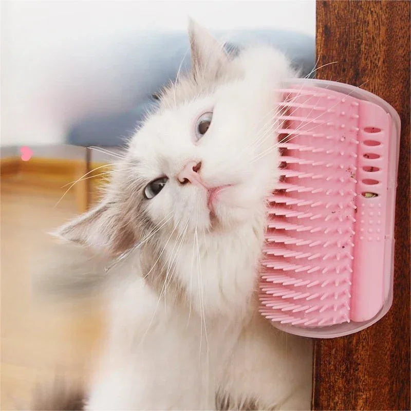 Pawfectly Wall Corner Self-Groomer with Catnip for Cats 🐾🛁