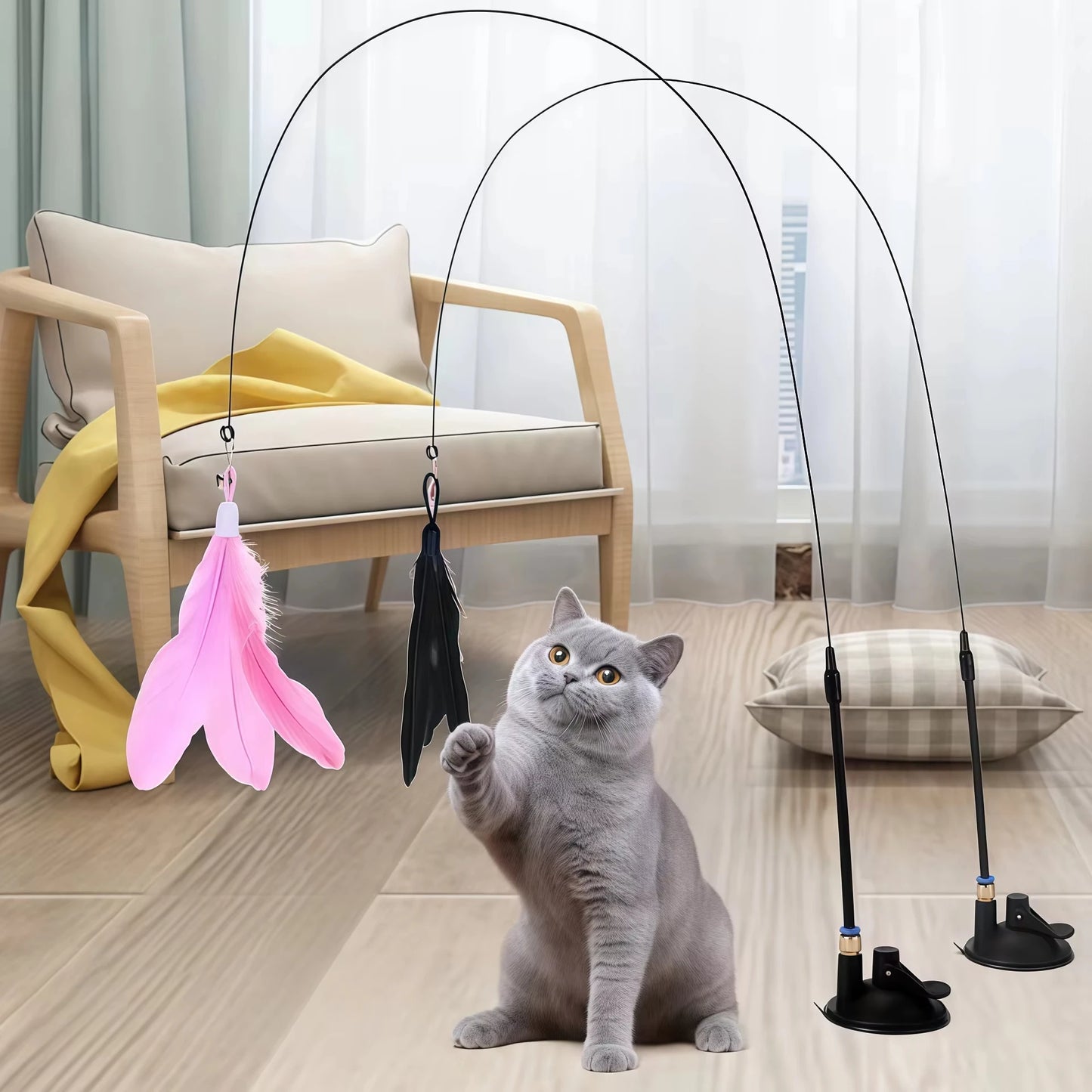 Pawfectly Rainbow Strip Teaser Wand for Cats & Dogs 🐾🌈