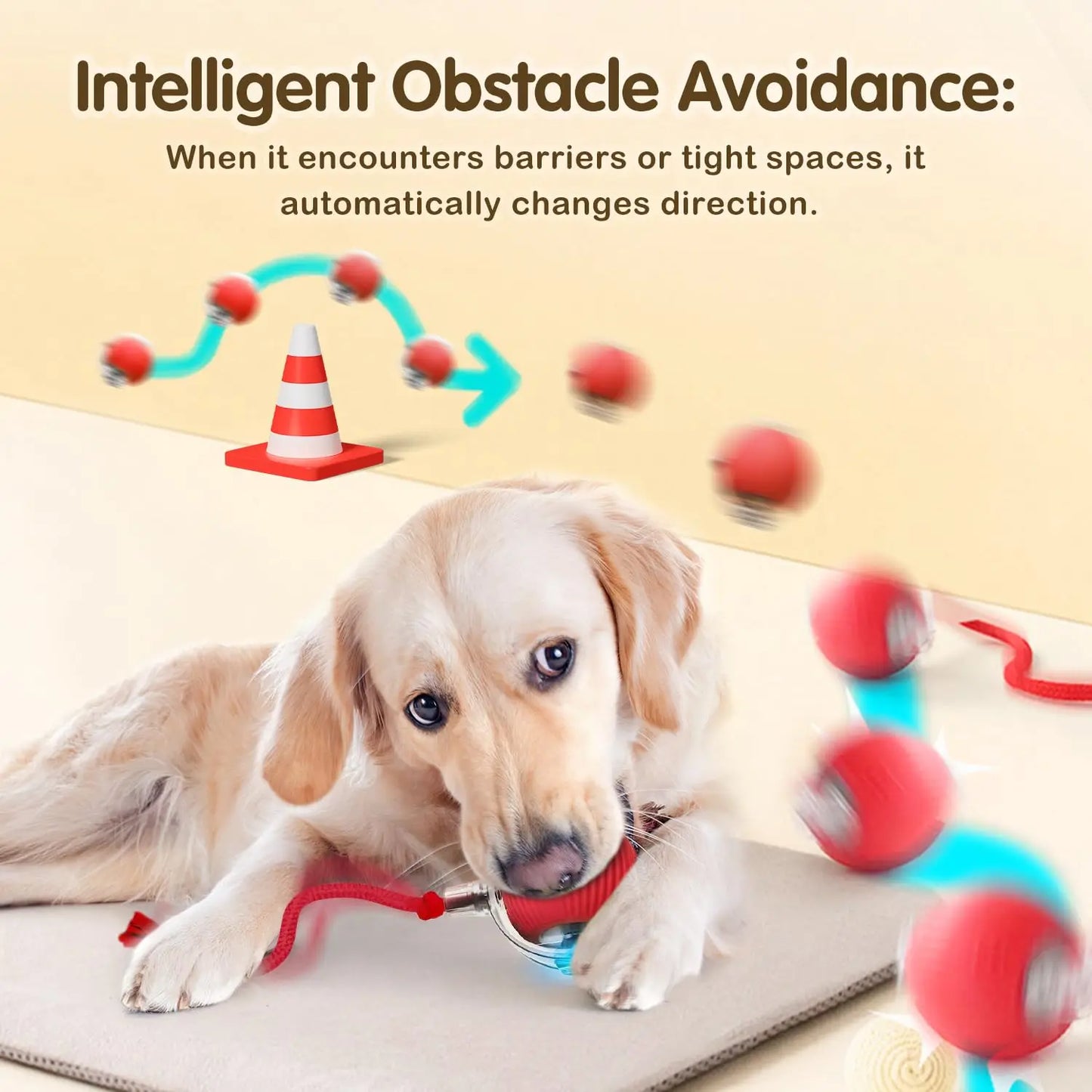 Pawfectly Smart Rolling Ball with Tail — Interactive Rechargeable Cat Toy 🐾🤖