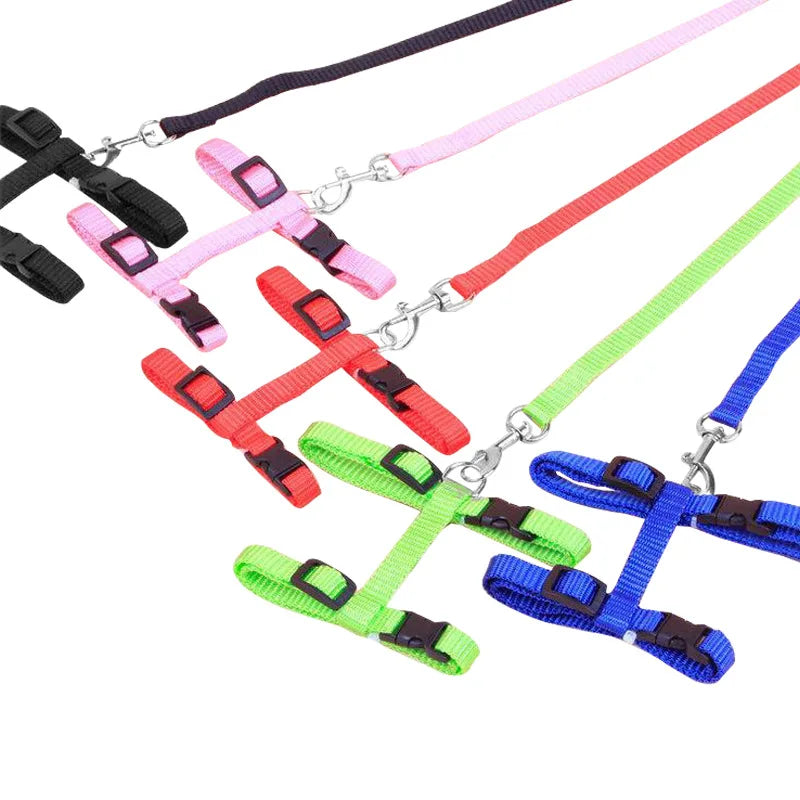 Pawfectly I-Shaped Adjustable Harness Leash for Small Pets 🐾🔒